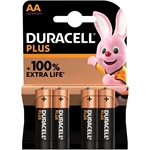 PILE DURACELL PLUS 100%AA LR6 X4